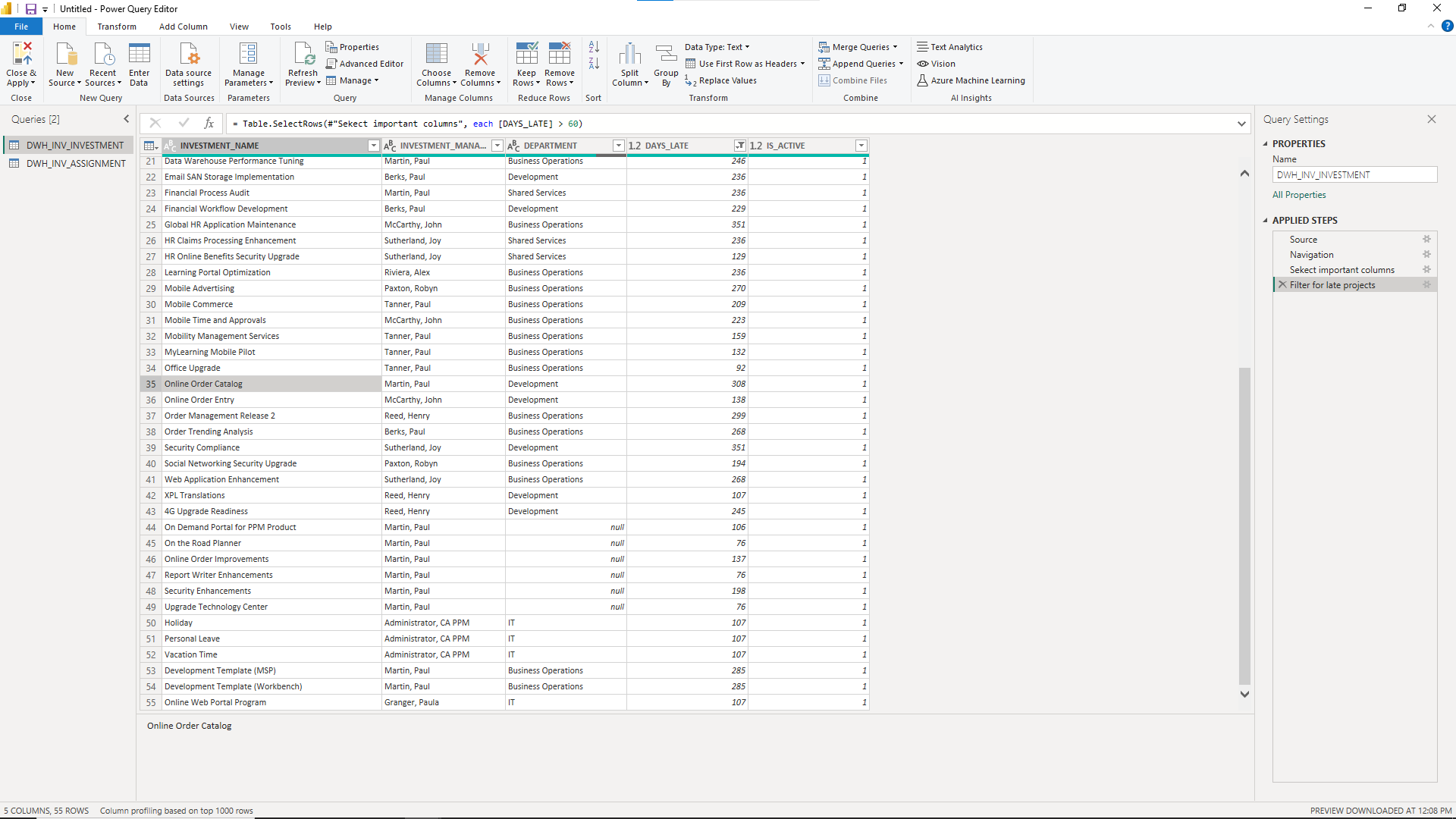 Gewohnte Funktionen wie beispielsweise Filter in Microsoft Power BI nutzen