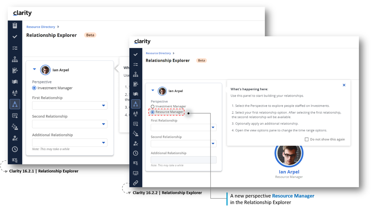 Clarity 16.2.2: Neue Ressourcenmanager-Perspektive