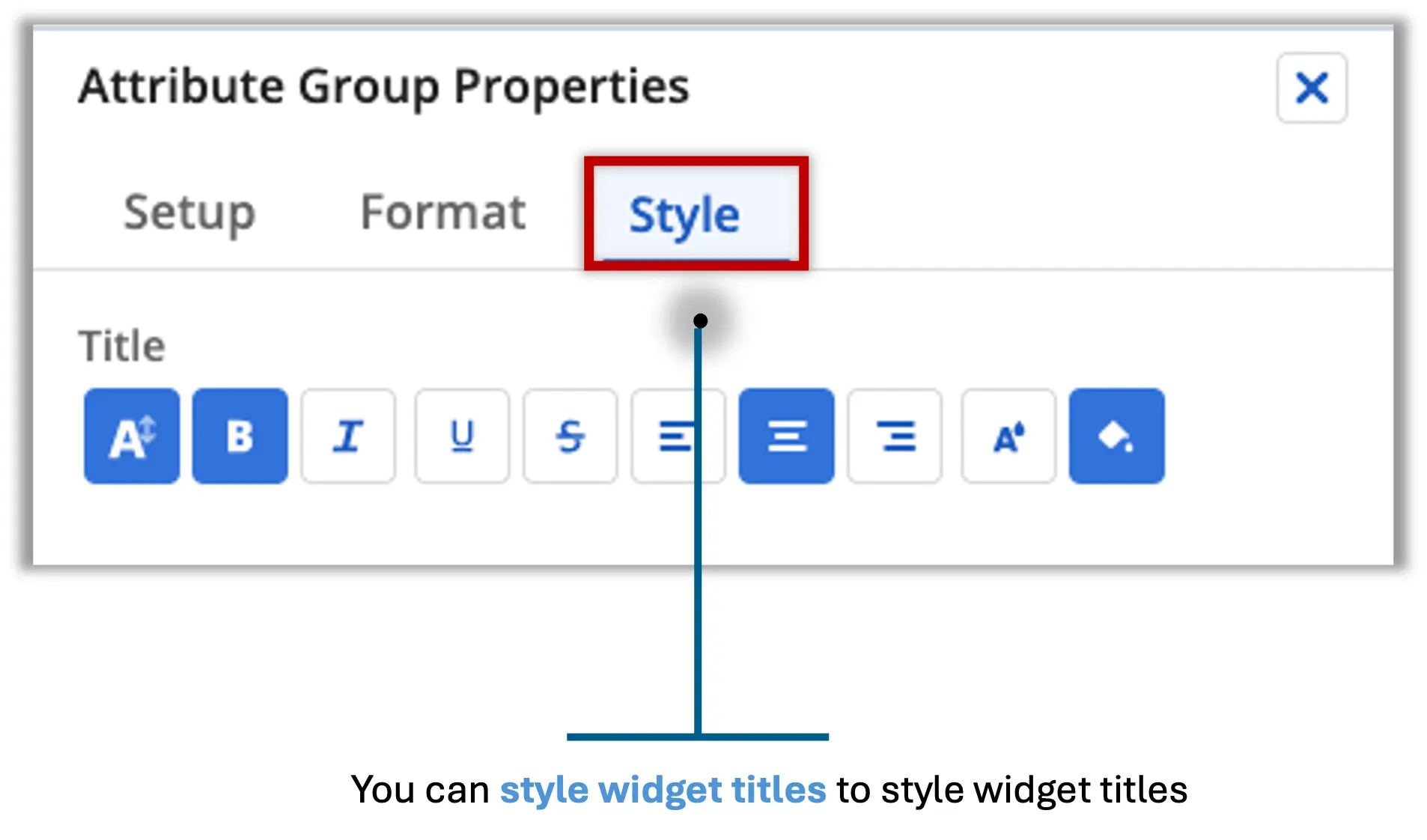 Individualisieren Sie Ihren Widget-Stil im Report-Designer.