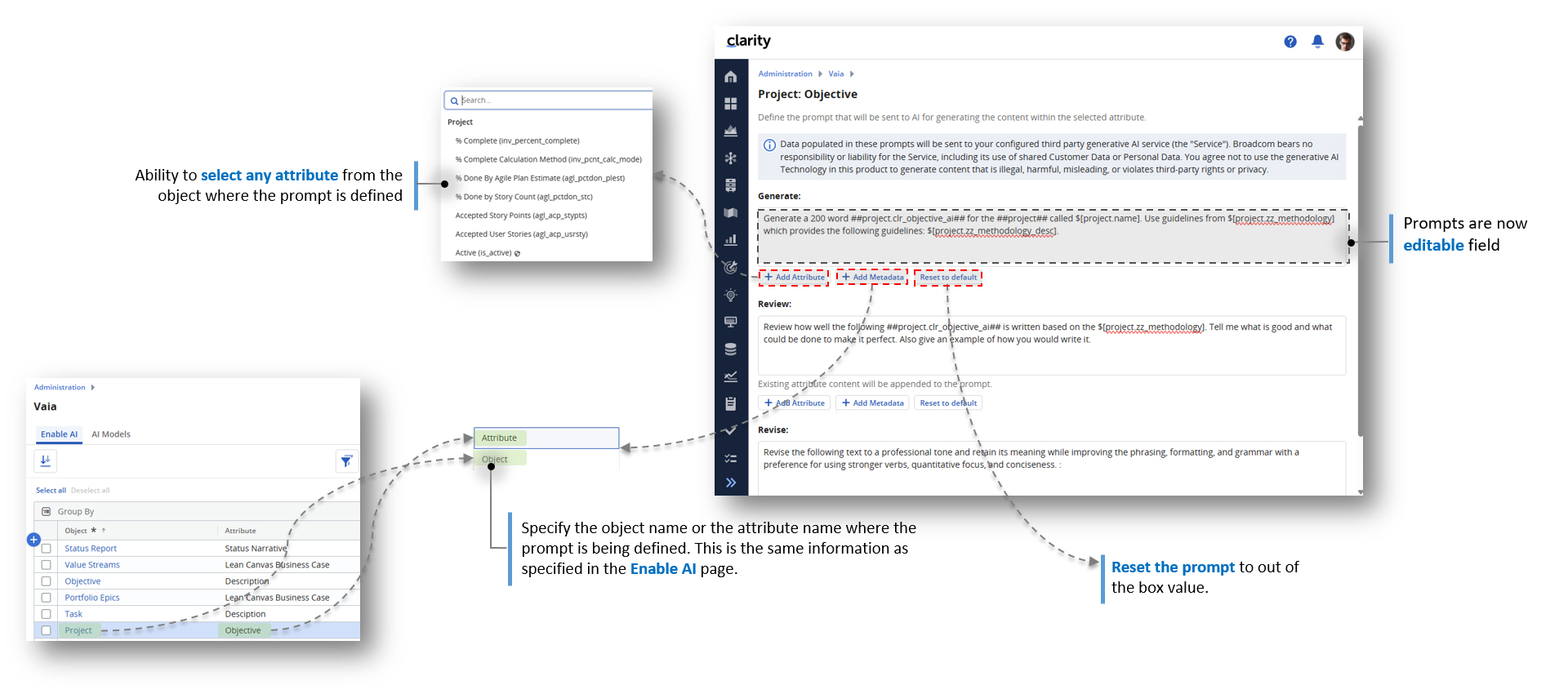 Clarity Release 16.3.2: Eigene Promts für Vaia verwalten