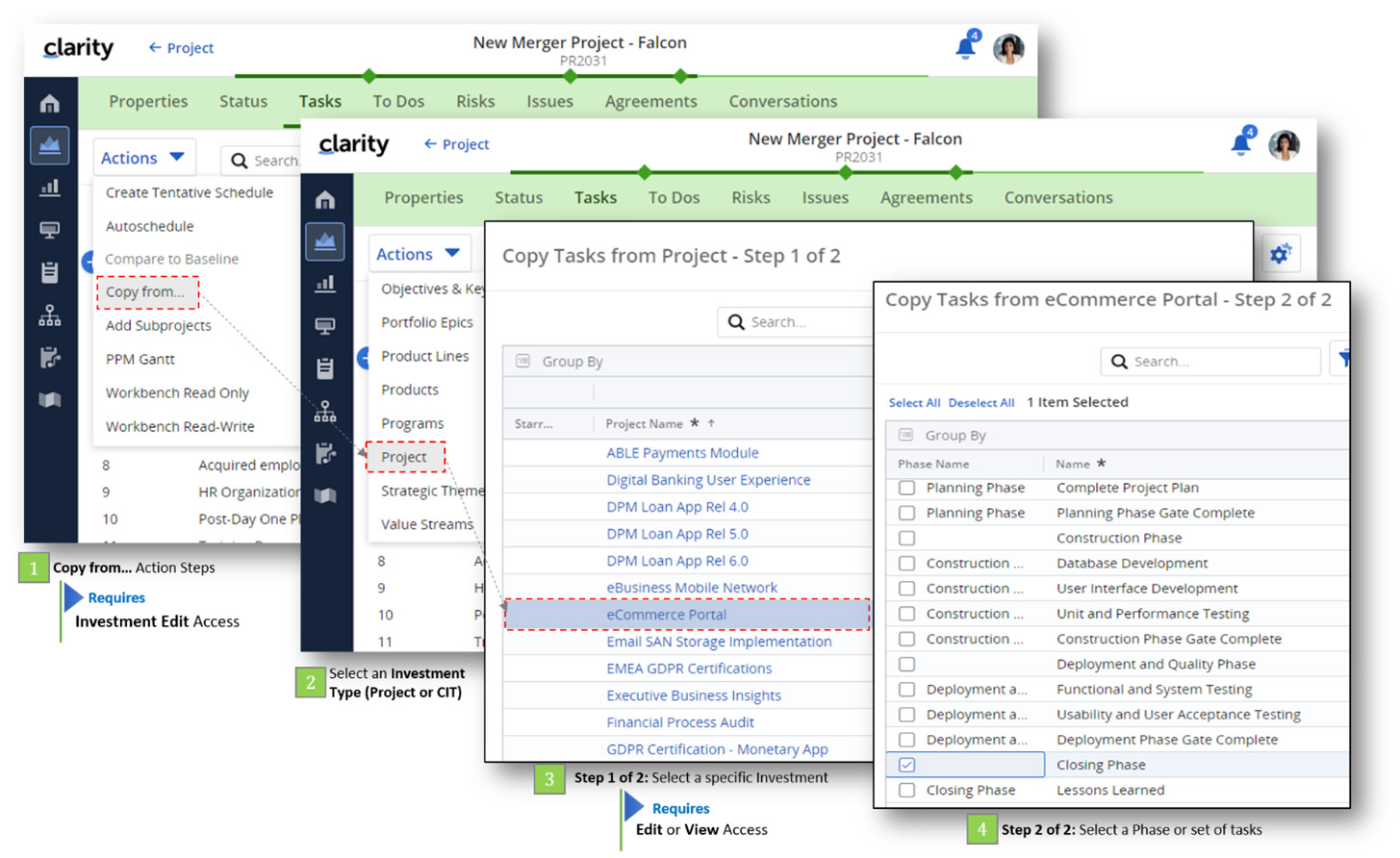 Clarity Release 16.1.2: Investitionsmanagement