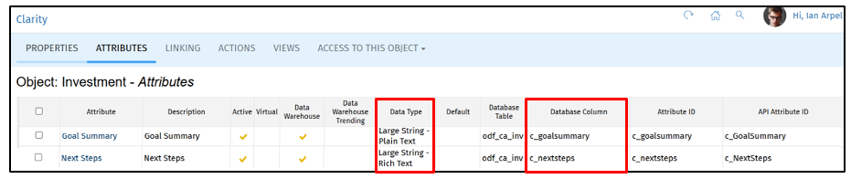 16.4.2 Clarity Release | Data Warehouse, Unterstützung von Rich Text und großen Textinhalten