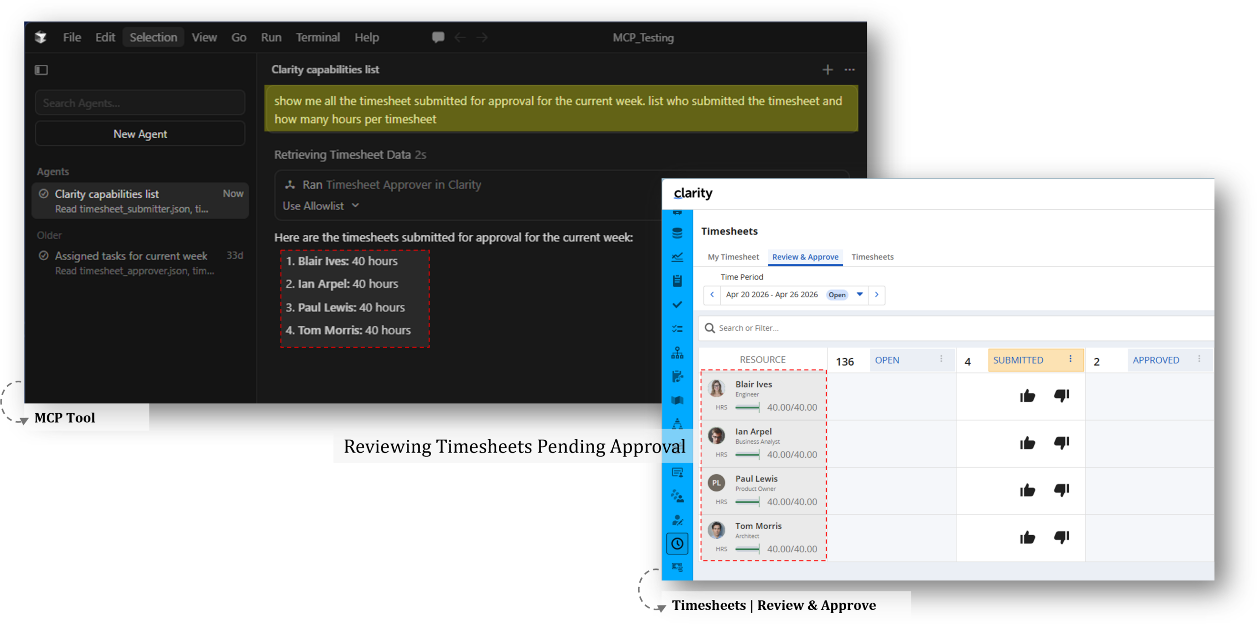 16.4.2 Clarity Release | VAIA, Genehmigung von Zeiterfassungen